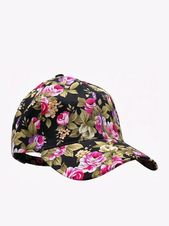 Γυναικείο Καπέλο Μαύρο Jockey Floral