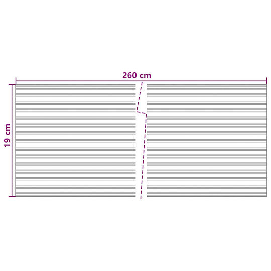 vidaXL Gartenzaunbedarf 19x260cm Grau