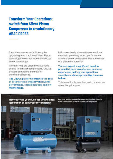 Abac Air Compressors with Power 5.5hp and Airtank 100lt 1839025635