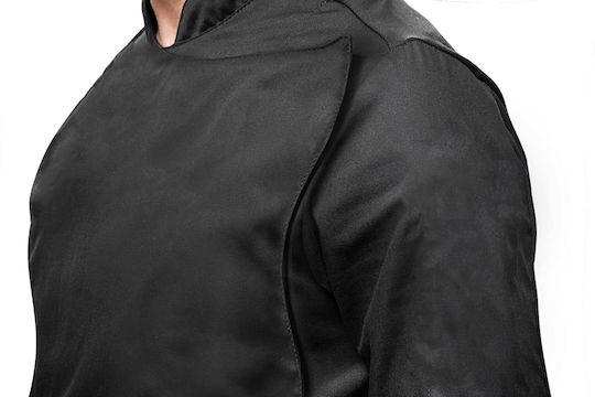 strongAnt Coat Chef 100% Cotton made Female Black with Long Sleeve Stretch