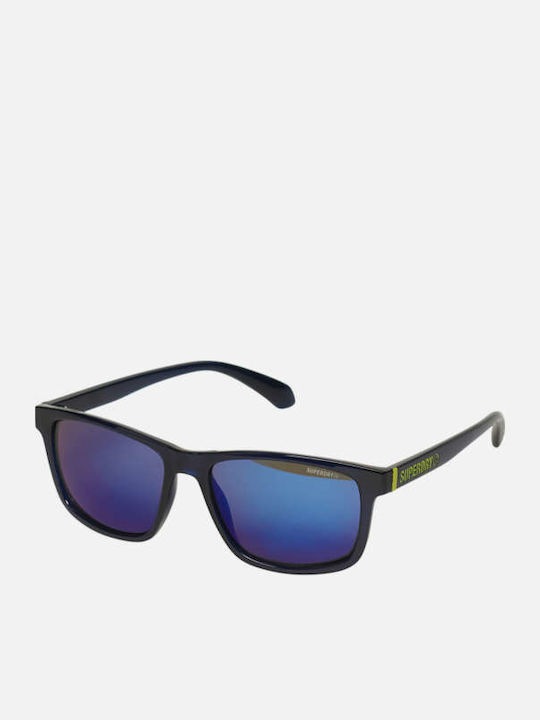 Superdry Men's Sunglasses with Black Plastic Frame and Blue Mirror Lens Y9710010A-G1U