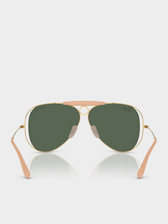 Ray Ban Unisex Sunglasses with Gold Metallic Frame and Gold Lens RB3138M 001/71