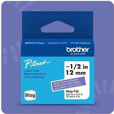 Brother Bandă de Etichetare 4m x 12mm în Culoarea Alb 1buc