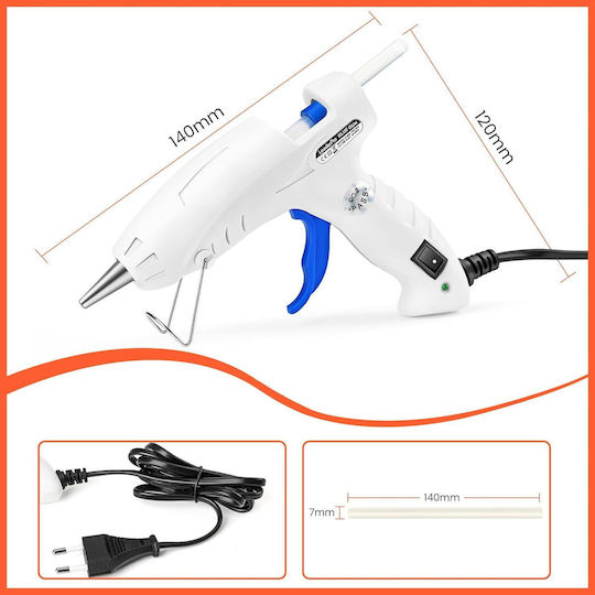 Hot Πιστόλι Θερμοκόλλησης 30W για Ράβδους Σιλικόνης 7mm
