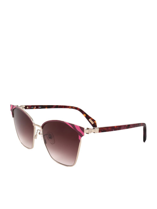 Just Cavalli Women's Sunglasses with Multicolour Metallic Frame and Brown Lens
