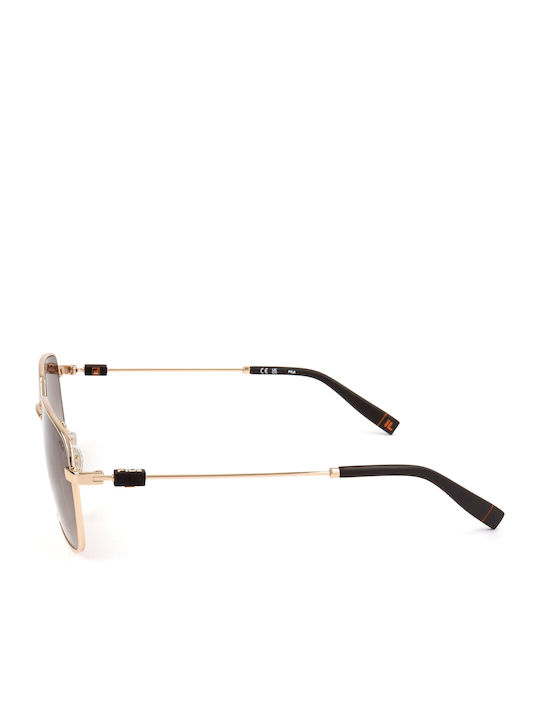 FILA Women's Sunglasses with Gold Metal Frame and Gold Gradient Lens SFI457 300Y