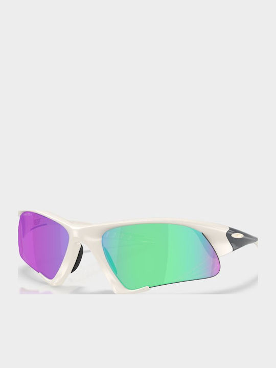 Oakley Men's Sunglasses with White Frame and Green Lens OO9532-08