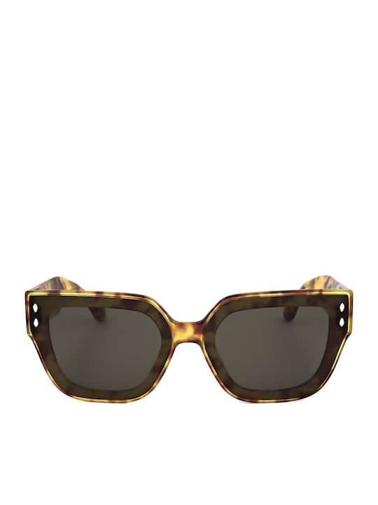 Women's Sunglasses with Brown Tartaruga Plastic Frame