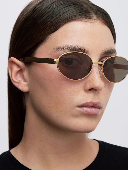 Meller Karam Unisex Sunglasses With Gold Metallic Frame And Polarized Lens KAR-GOLDKAKAO