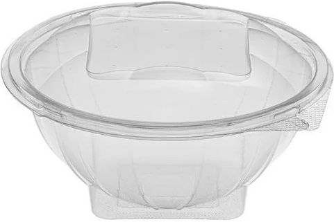 PET Diamant Salatschale mit integriertem Deckel 1000ml 50 Stück