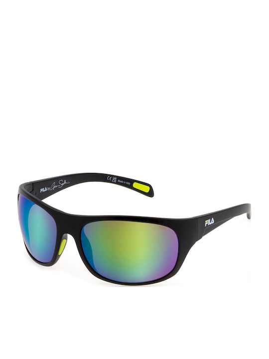 FILA Unisex Sunglasses with Black Frame and Black Lens