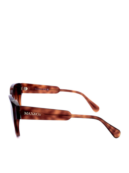 Max & Co Women's Sunglasses with Brown Tartaruga Plastic Frame and Brown Gradient Lens MO0075 52F
