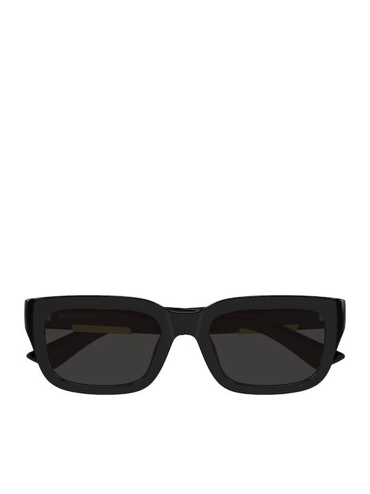 Bottega Veneta Unisex Sunglasses with Black Horn-Rimmed Frame and Black Lenses BV1453SA 001