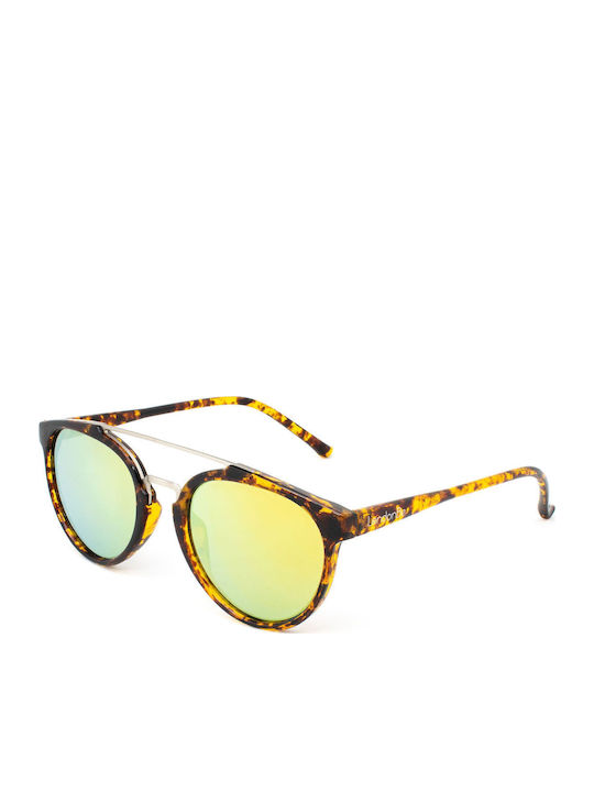 LondonBe Unisex Sunglasses with Black Plastic Frame and Silver Mirror Lens LB7992851112248