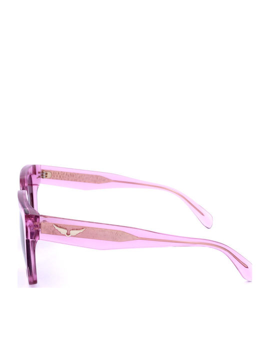 Zadig & Voltaire Women's Sunglasses with Purple Plastic Frame and Purple Lens