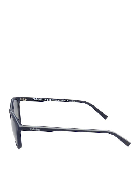 Timberland Men's Sunglasses with Navy Blue Plastic Frame and Polarized Lens TB9197 91D