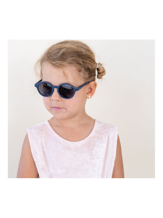 Izipizi Round Kids Sunglasses with Polarized Lens Denim Blue for 3-5 Years