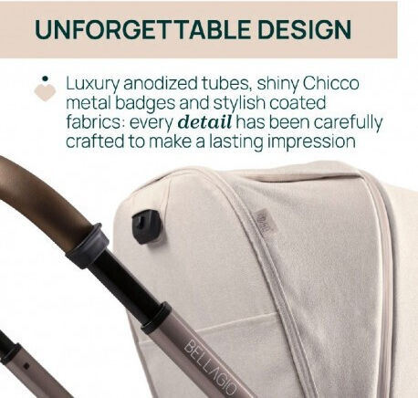 Chicco Bellagio 2 Reversible Baby Stroller Suitable for Newborn Amber Glow 14kg
