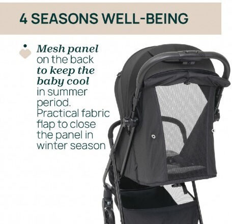 Chicco Taormina Baby Stroller Suitable for Newborn Charcoal 6.5kg