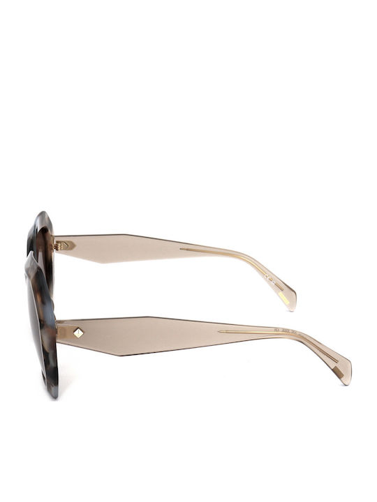 Police Women's Sunglasses with Brown Tartaruga Plastic Frame and Brown Lens SPLM10 0AM5