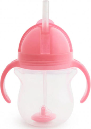 Munchkin Toddler Cup with Handles and Straw Plastic Pink 207ml