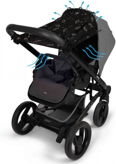 Dooky Stoff Kinderwagen Schwarz