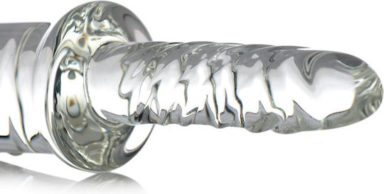 XR Battle Rammer Phallic Glass Thruster Dildo din sticlă Clar 28cm