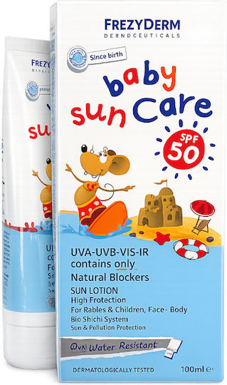 Frezyderm Baby Sun Care SPF50 Waterproof Infant Sunscreen Set Emulsion for Face & Body 100ml & Gift 50ml