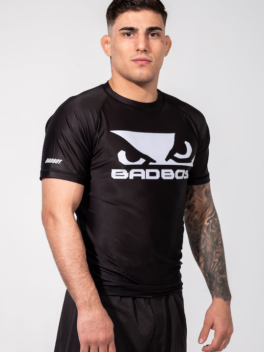 Bad Boy Ανδρική Κοντομάνικη Μπλούζα BB-000080-BW για Jiu-Jitsu Μαύρη