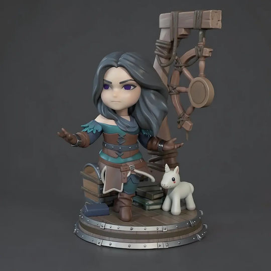 Фигура Witcher Chibi Комплект 4 Модела 3d Отпечатана 43 См 1:4
