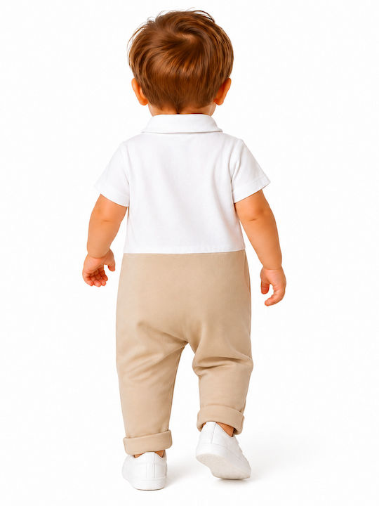 TakTakBaby Body pentru Bebeluși Mâneca scurta Beige
