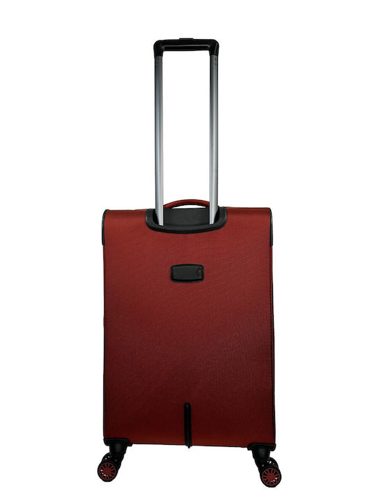 RCM Μεσαία Βαλίτσα Ταξιδίου Rust Red με 4 Ρόδες Ύψους 66εκ.
