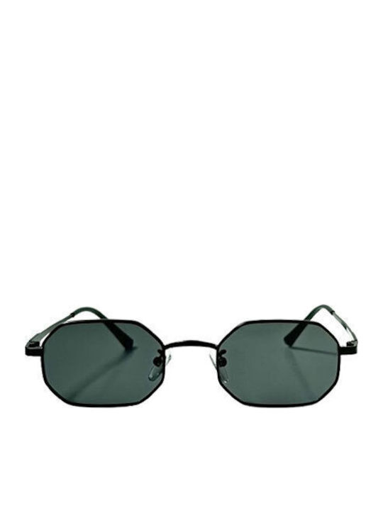 Looks Style Eyewear Γυναικεία Γυαλιά Ηλίου με Μαύρο Κοκκάλινο Σκελετό και Μαύρο Φακό 74cab-36100