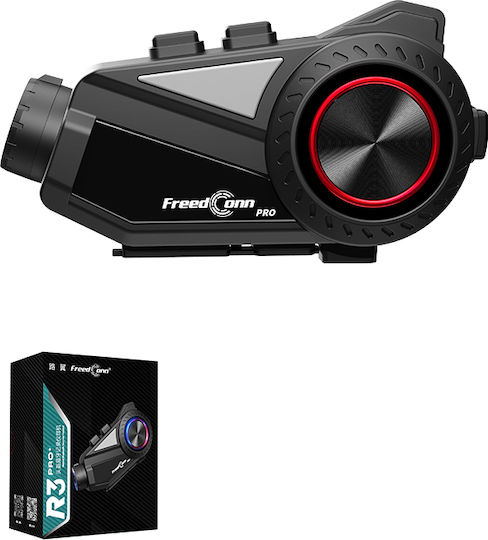 FreedConn R3 PRO V2 Μονή Ενδοεπικοινωνία για Κράνος Μηχανής με Bluetooth & Κάμερα