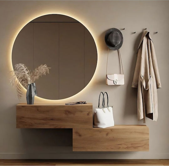 SteweHome STE-009133-P9133 Καθρέπτης Πορτοκαλί & LED Φωτισμό Διαμέτρου 60cm SteweHome STE-009133-P9133 Καθρέπτης Πορτοκαλί & LED Φωτισμό Διαμέτρου 60cm