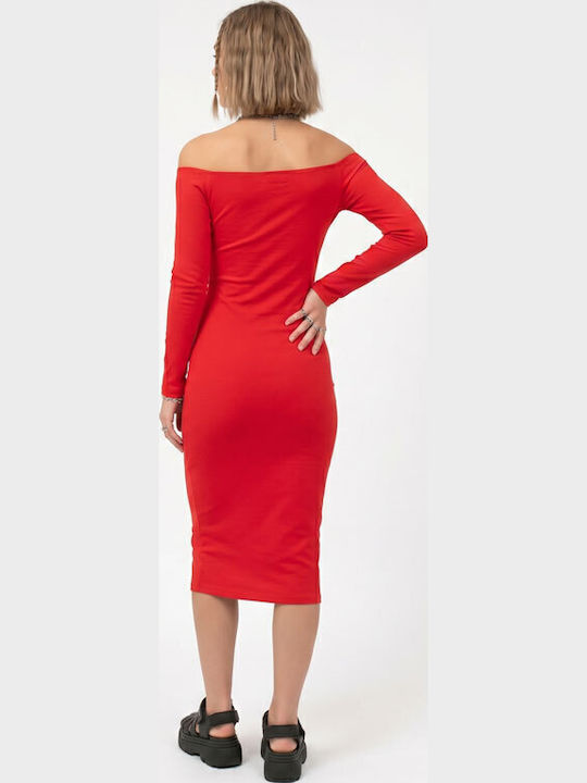 Rochie Midi Roșie