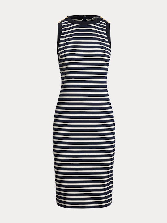 Summer Dress White/Navy Blue