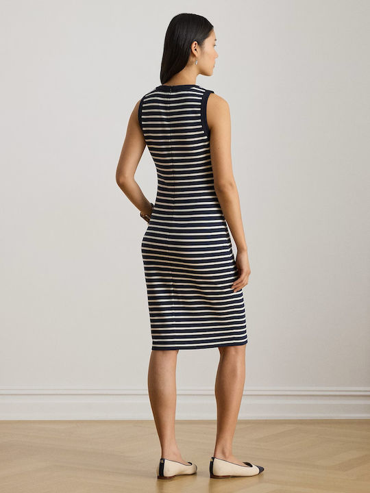 Summer Dress White/Navy Blue
