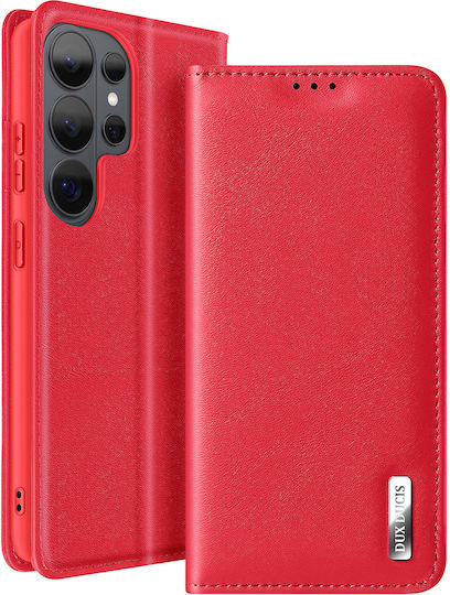 Dux Ducis Brieftasche Hülle Galaxy S26 Ultra Qi Kabelloses Laden Kompatibel Rote