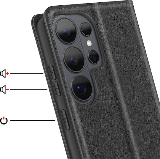 Dux Ducis Anti-rfid Калъф Портмоне Galaxy S26 Ultra Qi Съвместим С Безжично Зареждане Черен