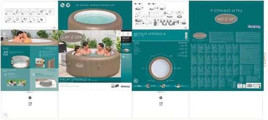 Lay-Z-Spa Palm Springs Smart AirJet 6 Пясъчна Басейн 916л Бежов