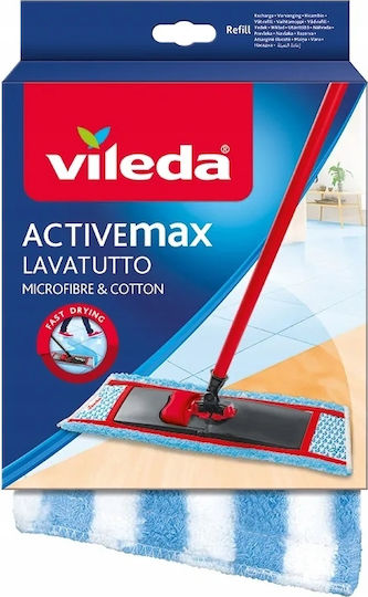 Vileda Active Max Flat Mop Ανταλλακτικό Πανί Παρκετέζας