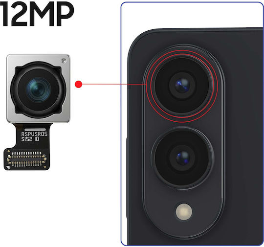 Samsung Cameră Ultra Wide-Angle 12MP Din Spate Galaxy S25 Edge Service Pack Negru