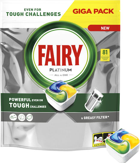 Fairy Platinum All In One Geschäftliche 81 Kapseln Geschirrspülmittel
