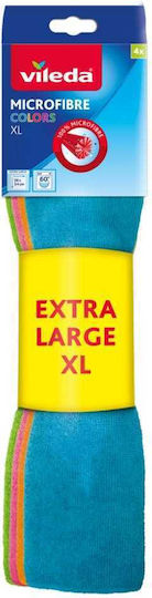 Vileda Microfiber Cloth Colors Extra Large 4 Pcs