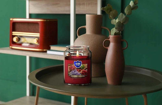Aura Glass Aromatic Candle In Jar With Cinnamon Scent
