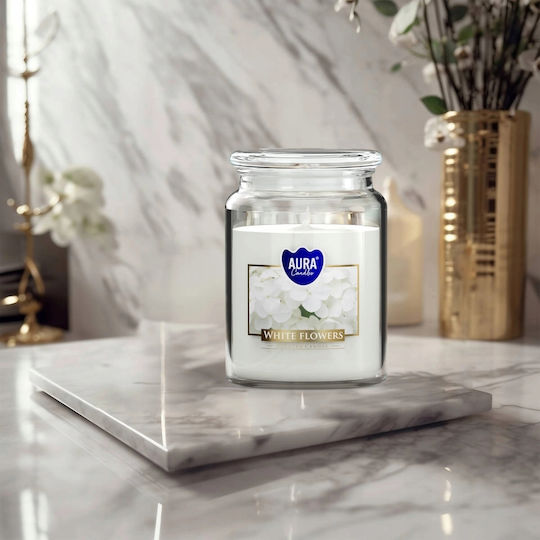 Aura Glass Αρωματικό Κερί σε Βάζο με Άρωμα Βανίλια