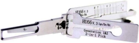 Lishi Hu66 2-in-1 Auto Decoder Zündschloss Türschlüssel Pick Decoder VW Audi Skoda Sitz Porsche Hu66 Klinge