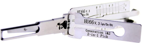 Lishi Hu66 2-in-1 Auto Decoder Zündschloss Türschlüssel Pick Decoder VW Audi Skoda Sitz Porsche Hu66 Klinge