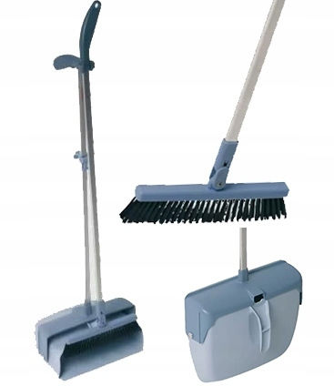 Lobby Set Dustpan Closed On Rod + Broom Lobby System 25 Cm